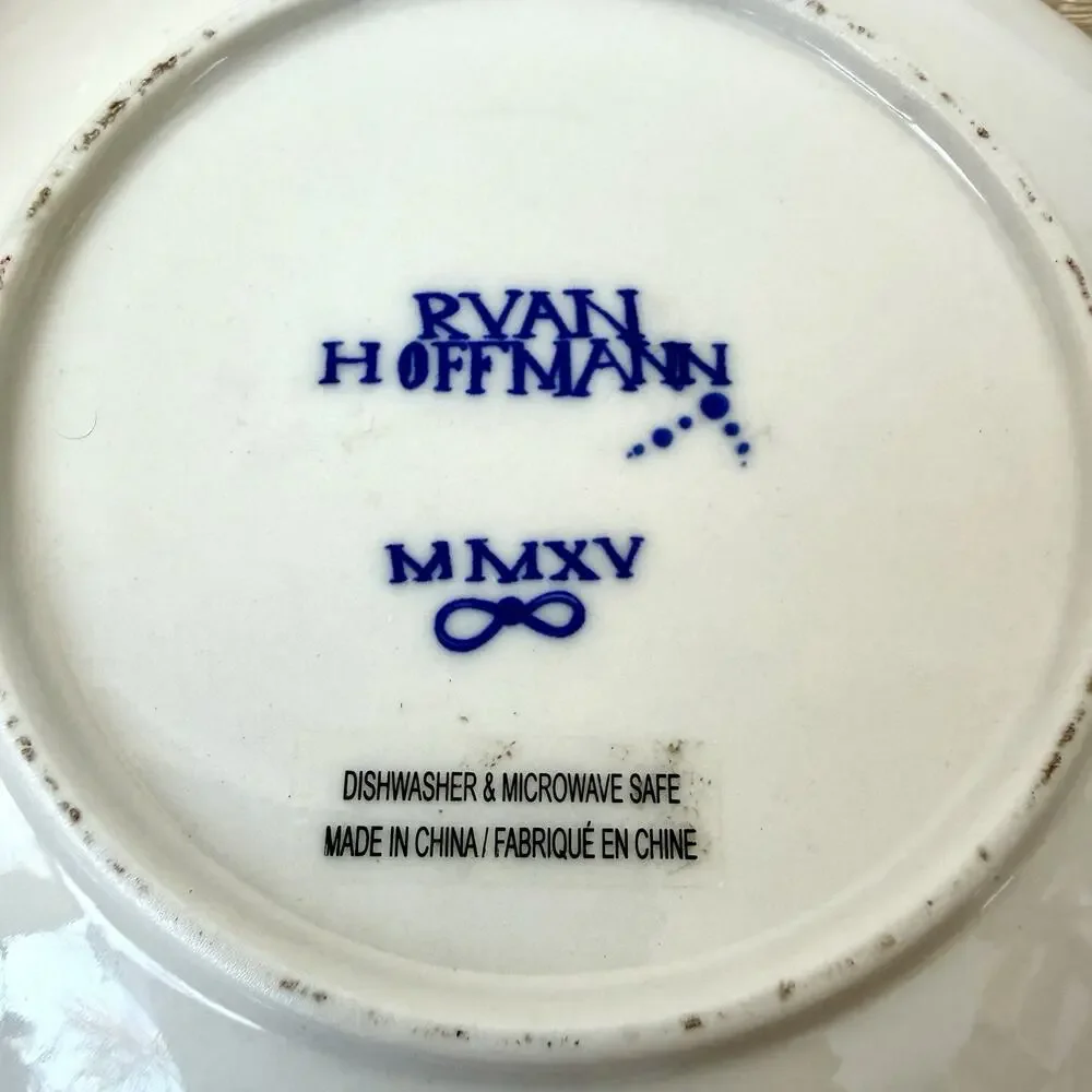 RARE Anthropologie Ruan Hoffmann Jardin Des Plantes LOVE MORE Cup Saucer Set - Picture 7 of 9